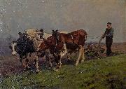 Georges Jansoone Plowing oil painting artist